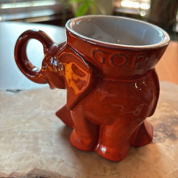 Vintage Frankoma GOP 1969 Nixon Agnew Political Mug - Picture 6 of 6